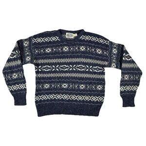 Vtg 90s Environmental Clothing Wool Blend Pullover Sweater Mens M Fisherman USA